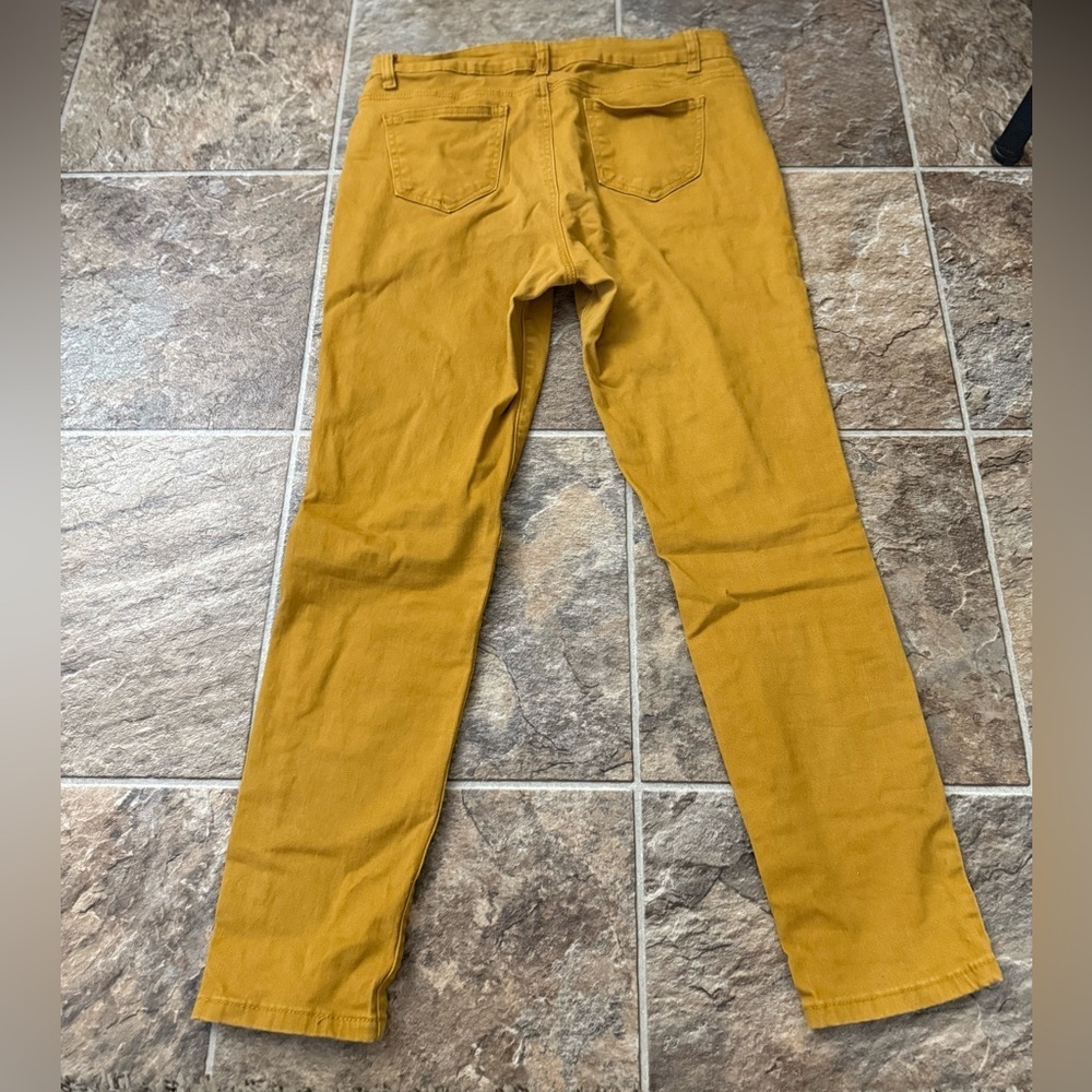 Golden Mustard Skinny Jeans for Women - Picture 2 of 3